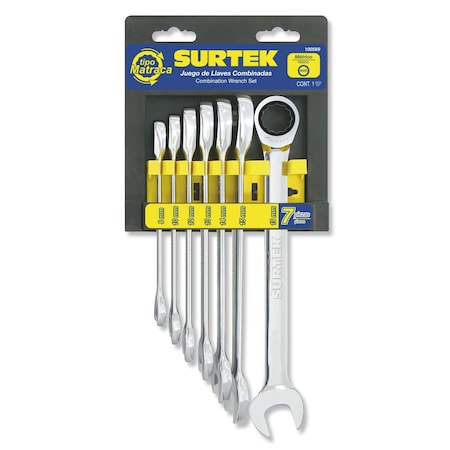 Surtek Combined Ratcheting Wrench Metric Set 7 Pieces 100569